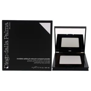 Diego dalla Palma Invisible Setting And Retouch Compact Powder - Lightweight And Sensorial Powder - Versatile Uses Both Pre And Post-Makeup - Oil-Absorbing Properties - 345 Transparent - 0.14 Oz