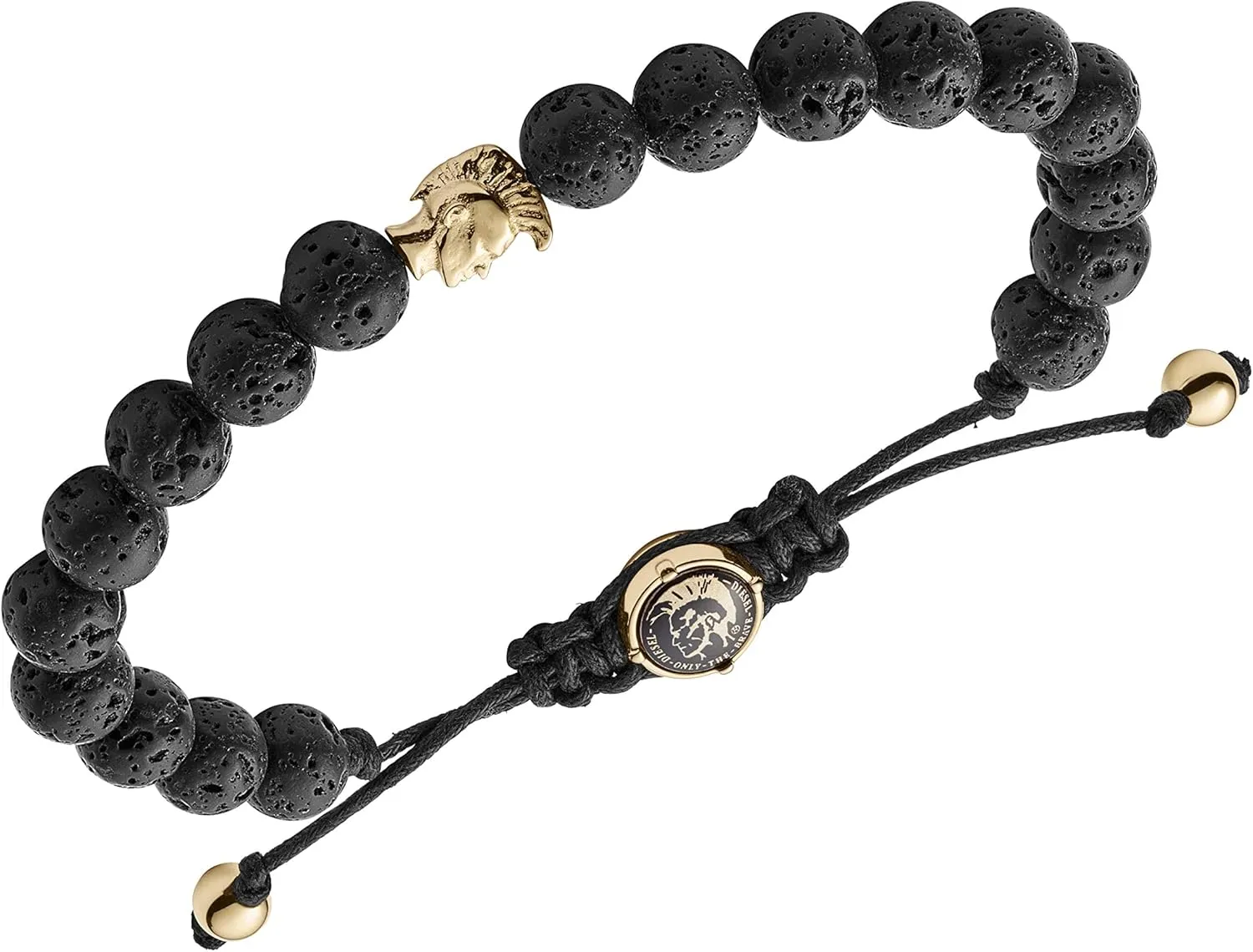 Diesel Stainless Steel and Beaded Bracelet for Men
