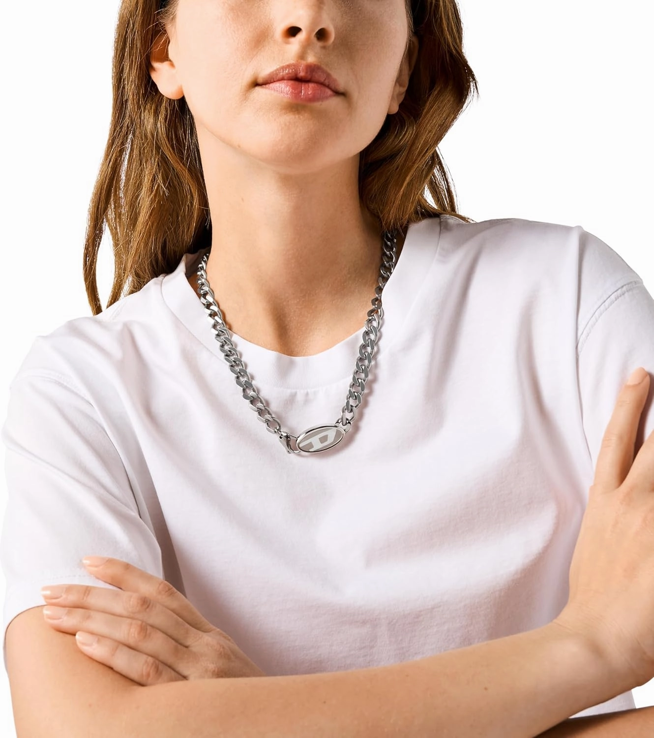 Diesel Stainless Steel Chain Necklace for Men
