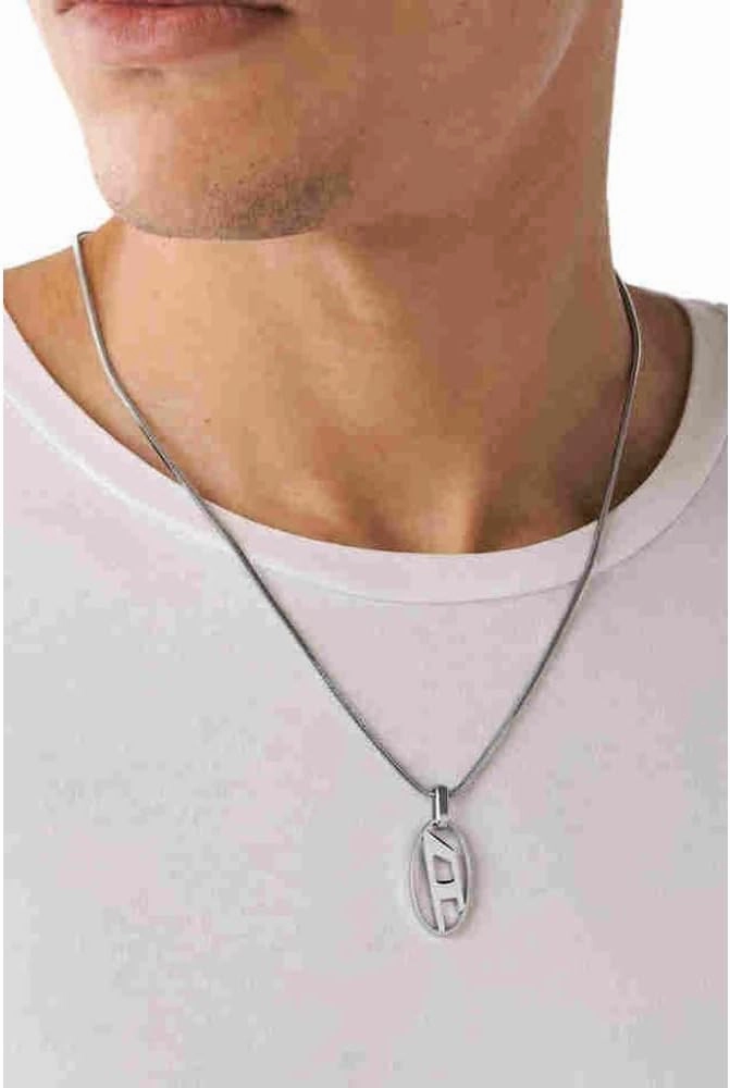 Diesel Stainless Steel Pendant Necklace for Men