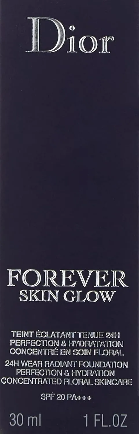 Dior Christian Forever Skin Glow 24h Wear Radiant Foundation 3W Warm/Glow SPF 20, 1.0 Ounce