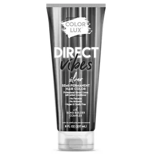 Direct Vibes Semi-Permanent Hair Color, Silver, Vibrant & Long-Lasting Shade, Ammonia-Free, Vegan, Sulfate-Free, Paraben-Free, 8 fl oz