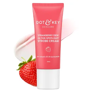 DOt-and-KEY Strawberry Dew Strobe Cream, Face Moisturizer and Highlighter, Dewy Glow