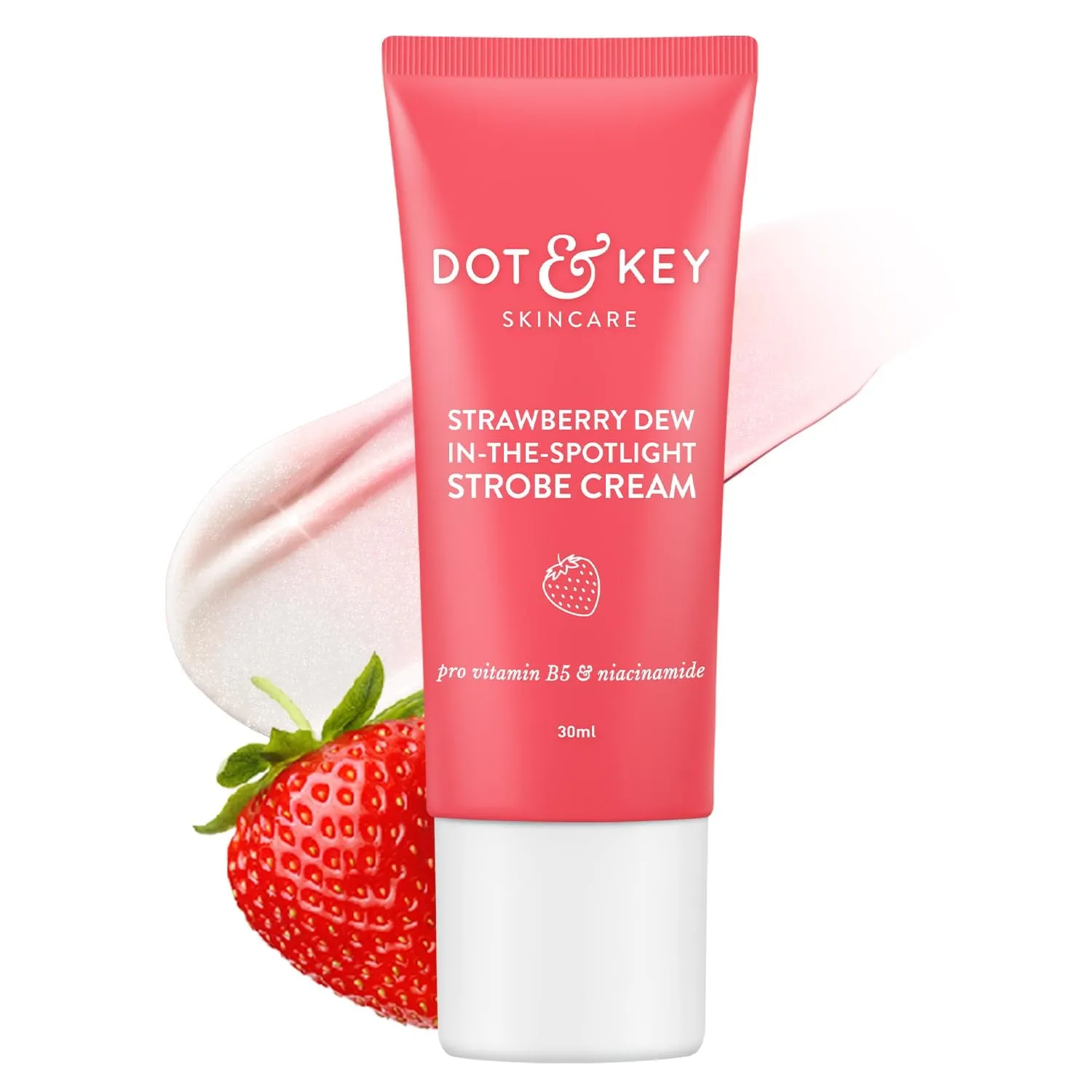 DOt-and-KEY Strawberry Dew Strobe Cream, Face Moisturizer and Highlighter, Dewy Glow