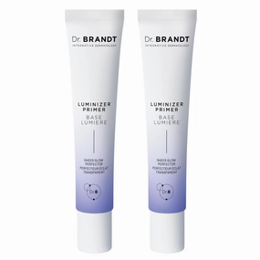 Dr. Brandt Pores No More Luminizer Primer - Blurs the Appearance of Pores & Imperfections, Provides a Smooth Canvas for Foundation   a Glowing, Flawless Complexion - 1 fl oz, Pack of 2