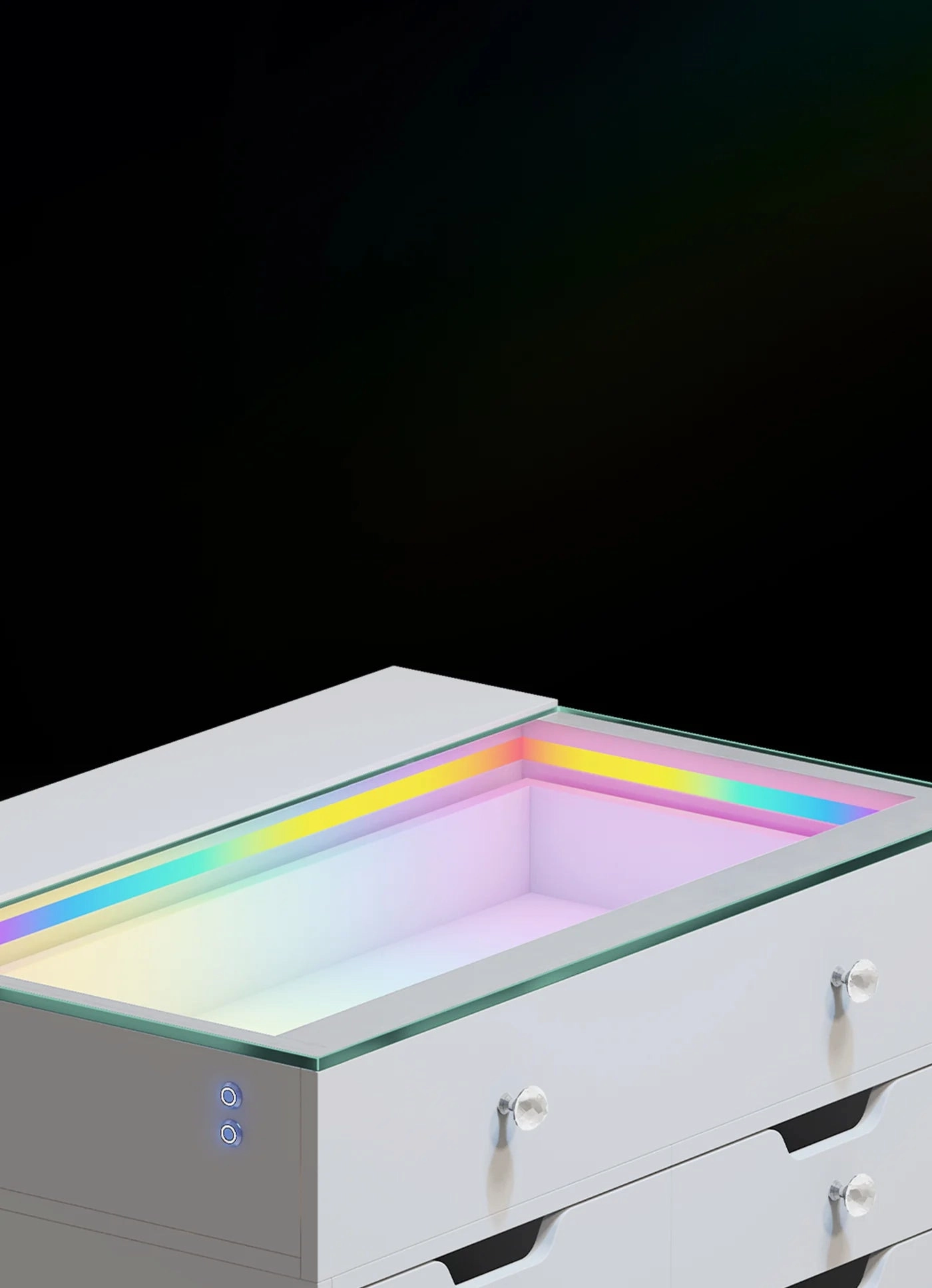 Drawer Chest with RGB Lighting and USB Ports