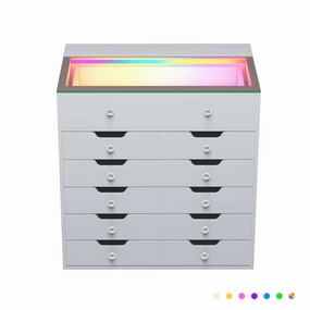 Drawer Chest with RGB Lighting and USB Ports