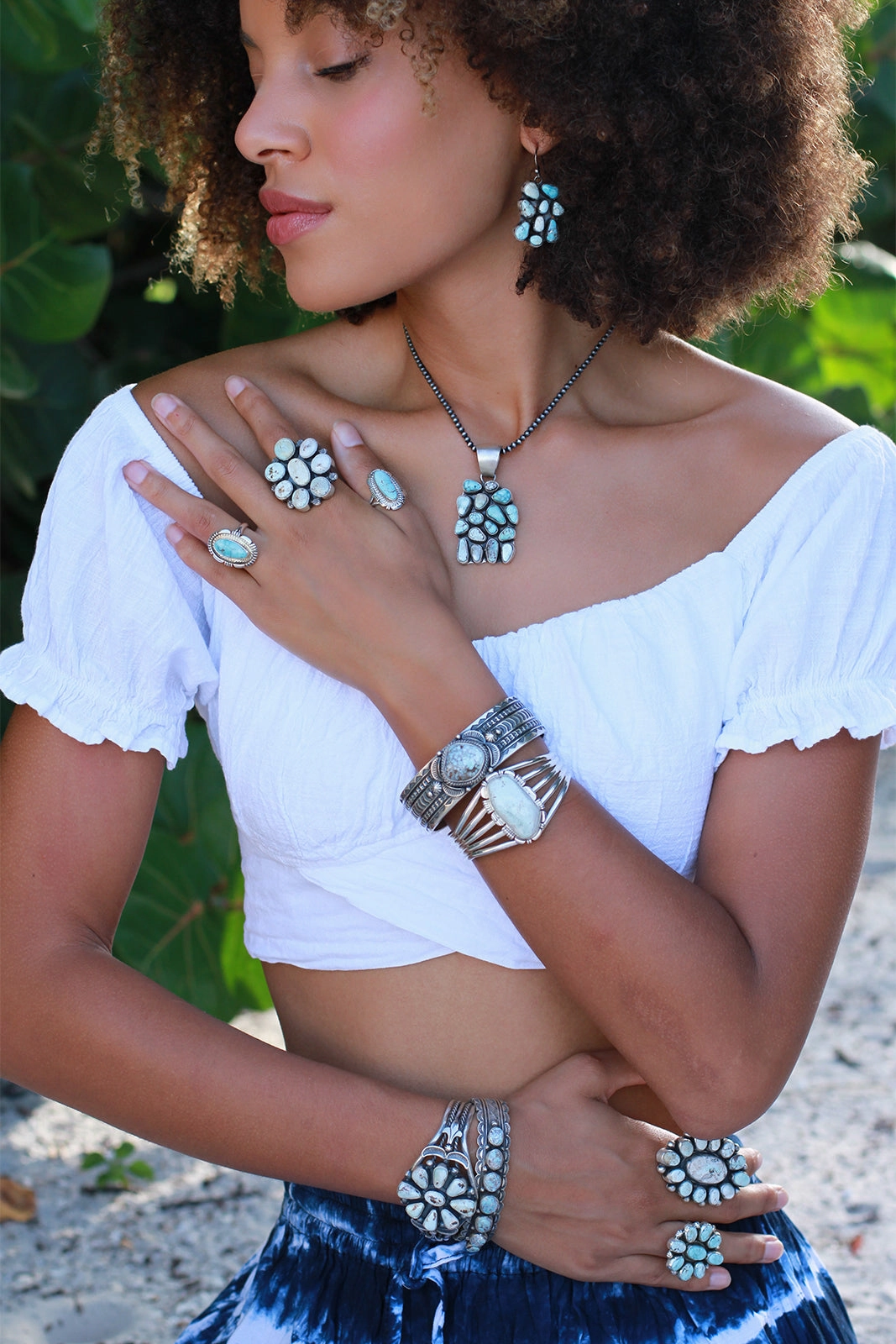 Dry Creek White Turquoise Ring (Size 8 ½)