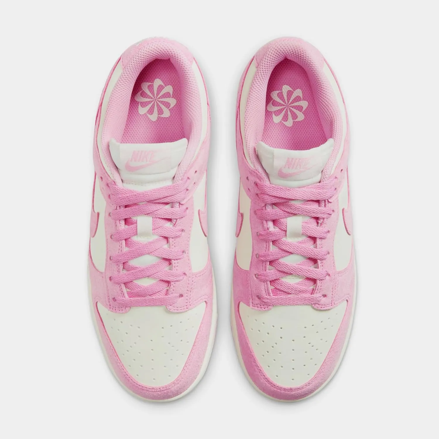 Dunk Low Next Nature Womens Lifestyle Shoes (Sail/Pink Rise/Sail) (HJ7673-101, Pink/White)