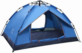 Easy to Assemble 2 Person Sturdy Camping Tent Automatic Instant Pop Up Backpacking Tent Ultralight Waterproof Compatible with Hiking Camping Travel Sunshade (Dark Blue)