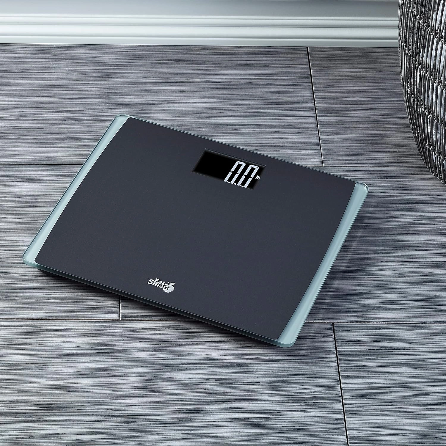 Eat Smart Precision Digital Bathroom Scale, 550 lb High Capacity Scale, Extra Wide Platform, Bath Scale for Body Weight, Black