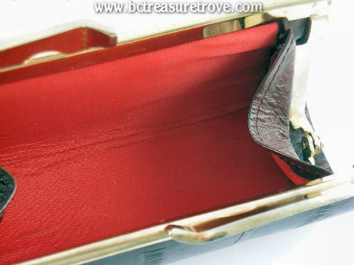 Eel Skin Vintage Lipstick Cosmetic Case