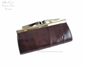 Eel Skin Vintage Lipstick Cosmetic Case