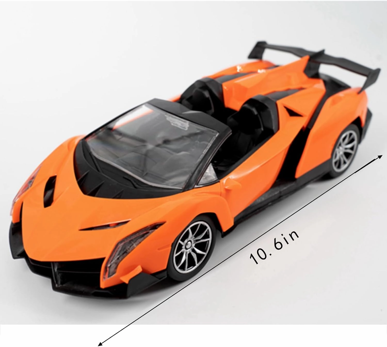 Electric Sport Roadster,1/16 Orange Sports Racing Remote Control Car,RC Model Toy for Kids Aged 4-12