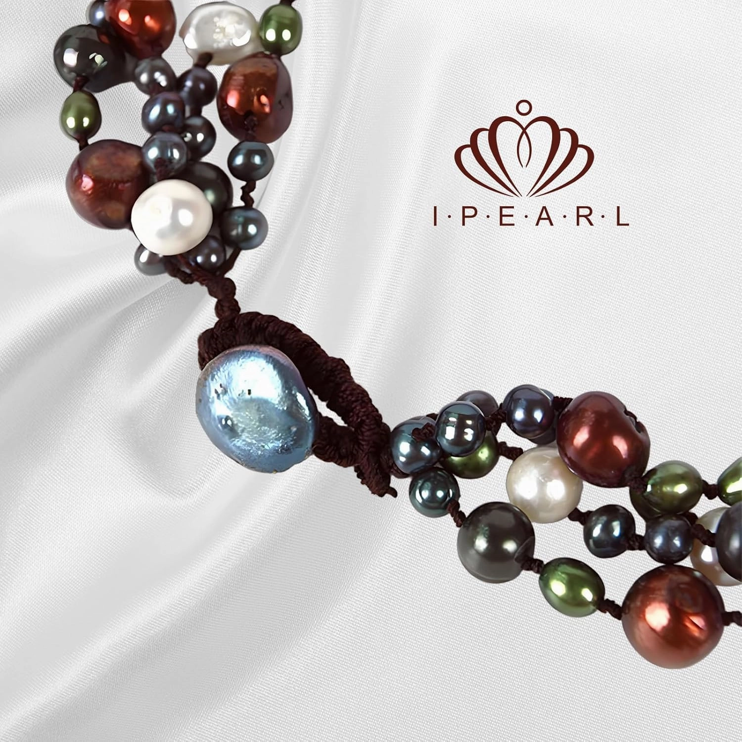 Elegant 24" Multi-Strand Freshwater Pearl Necklace with 4-5mm Multicolor Rice Pearls Silver Clasp, Gift for Mother, Wife, Anniversary Luxury Jewelry Gift