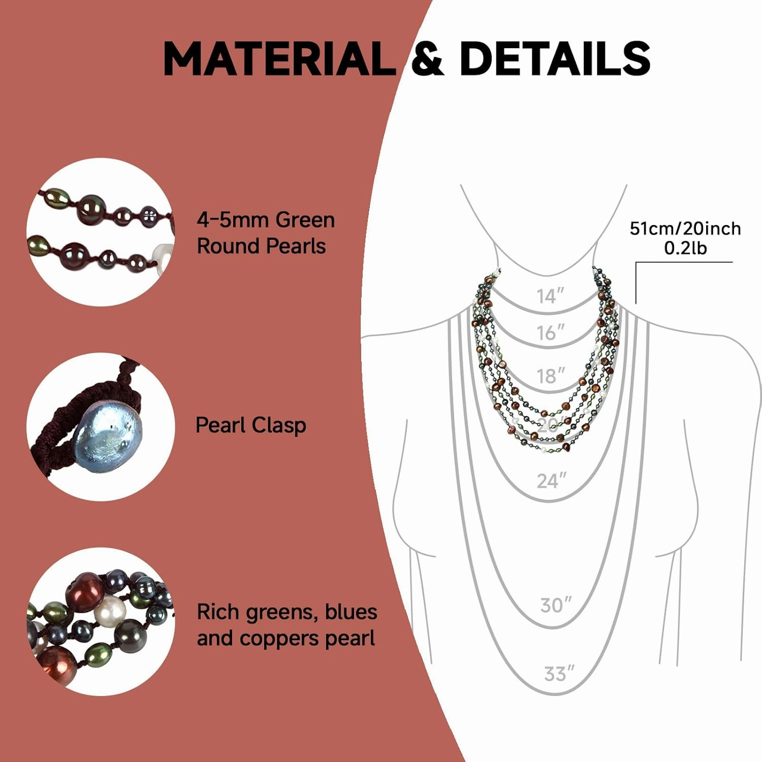 Elegant 24" Multi-Strand Freshwater Pearl Necklace with 4-5mm Multicolor Rice Pearls Silver Clasp, Gift for Mother, Wife, Anniversary Luxury Jewelry Gift