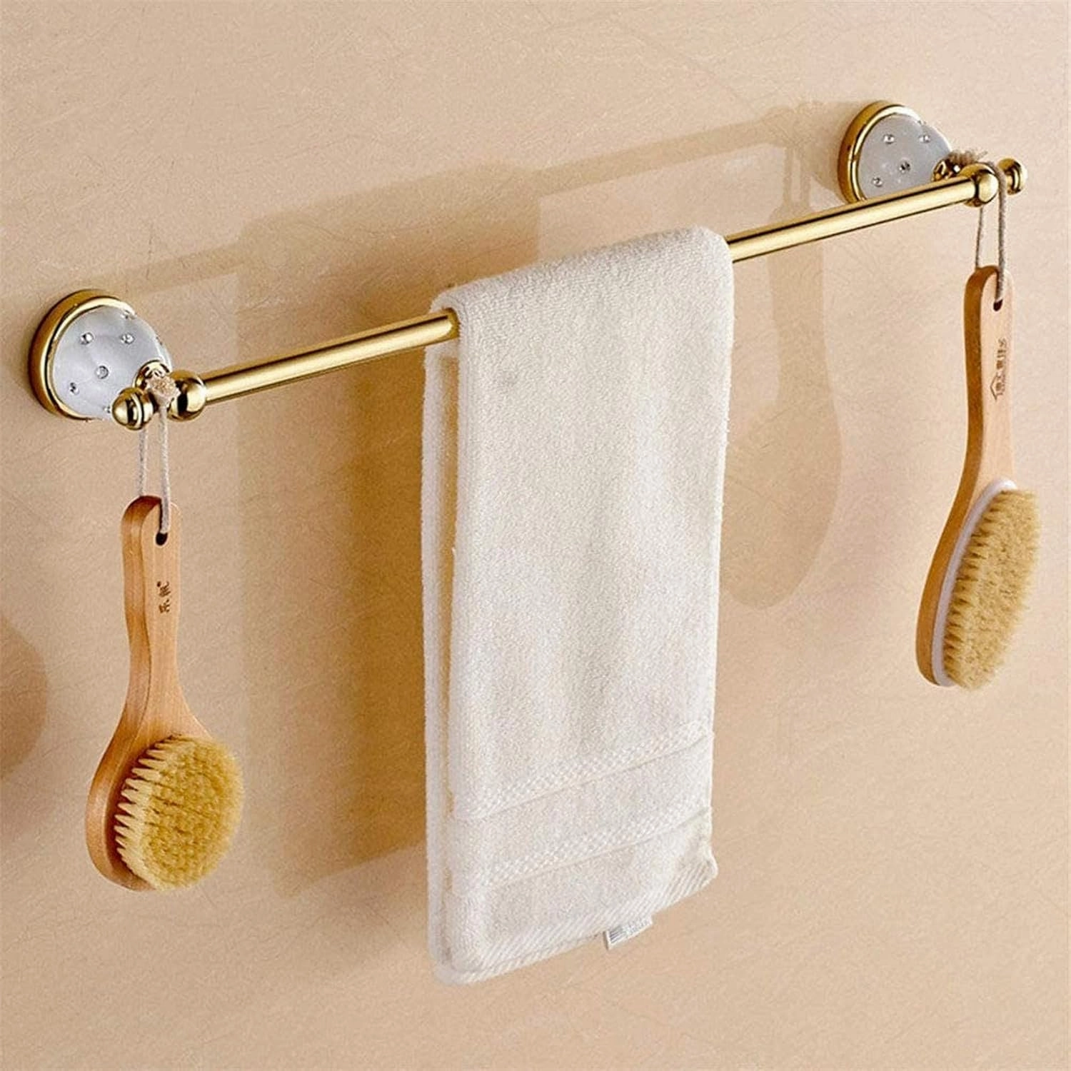 European Single Pole Towel bar Gold Stainless Steel Towel Rack Bold Thick Bathroom Towel Rail No Rust-D 70cm Color : H Size : 50cm(20inch) (C 70cm(28inch))
