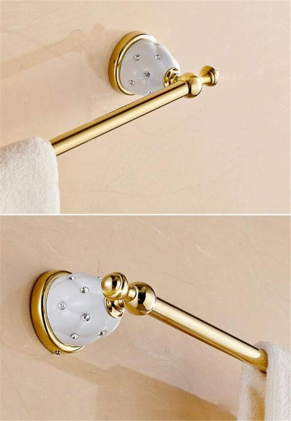 European Single Pole Towel bar Gold Stainless Steel Towel Rack Bold Thick Bathroom Towel Rail No Rust-D 70cm Color : H Size : 50cm(20inch) (C 70cm(28inch))
