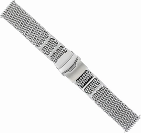 Ewatchparts 24mm Watch Band Compatible With 44mm Panerai Luminor Marina Shark Mesh 4mm Thick H Link