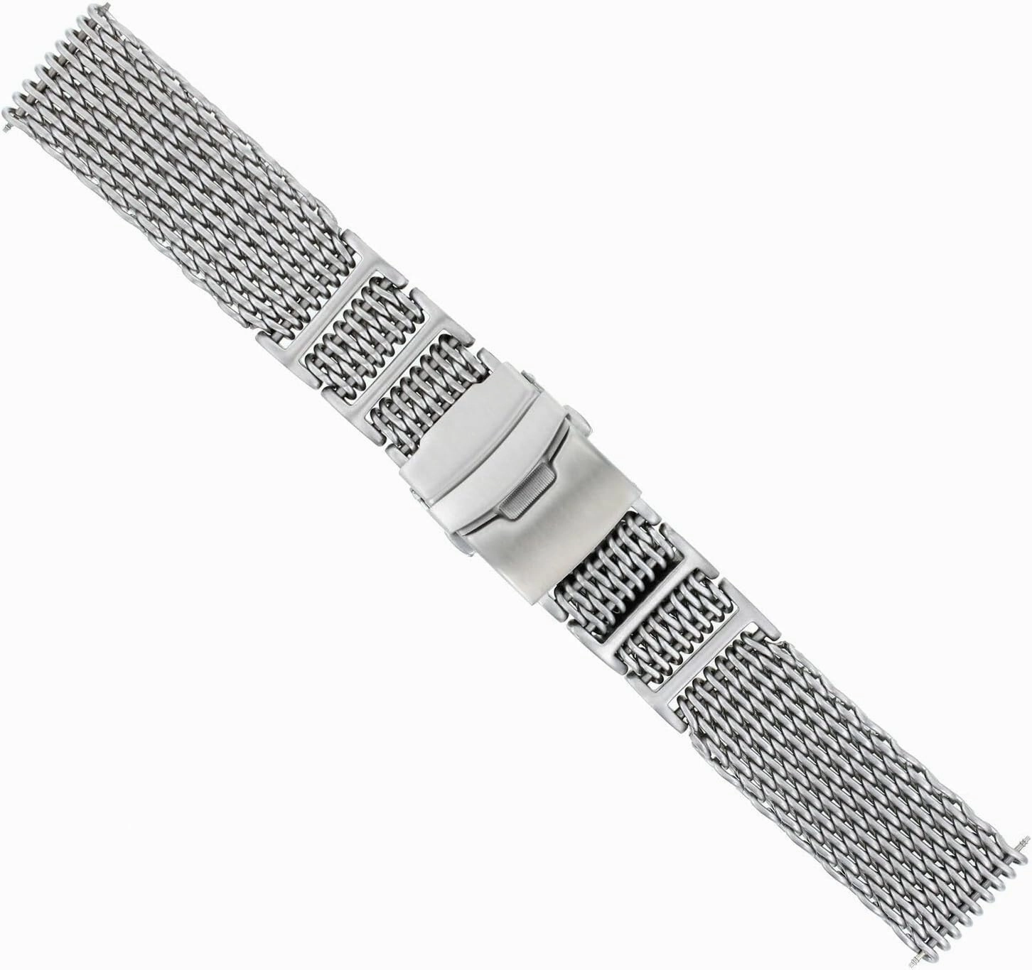 Ewatchparts 24mm Watch Band Compatible With 44mm Panerai Luminor Marina Shark Mesh 4mm Thick H Link