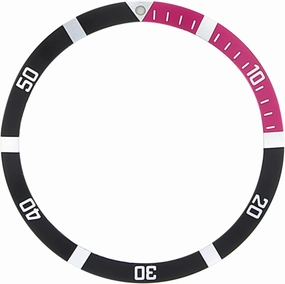 Ewatchparts BEZEL INSERT COMPATIBLE WITH TAG HEUER 200M WM1111 PROFESSIONAL WATCH BLACK/RED