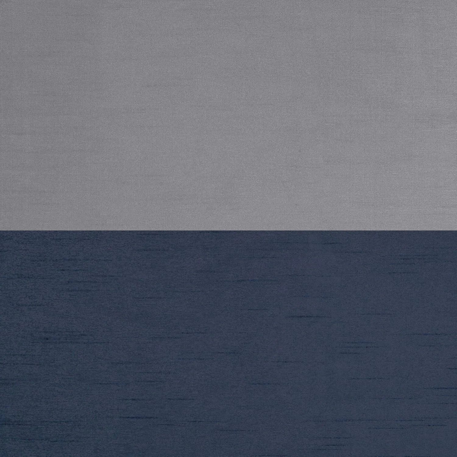 Exclusive Home Chateau Striped Faux Silk Grommet Top Curtain Panel Pair, 54"x84", Navy Grey
