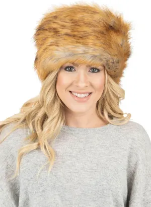 Fabulous-Furs Donna Salyers Tawny Fox Faux Fur Russian Style Hat