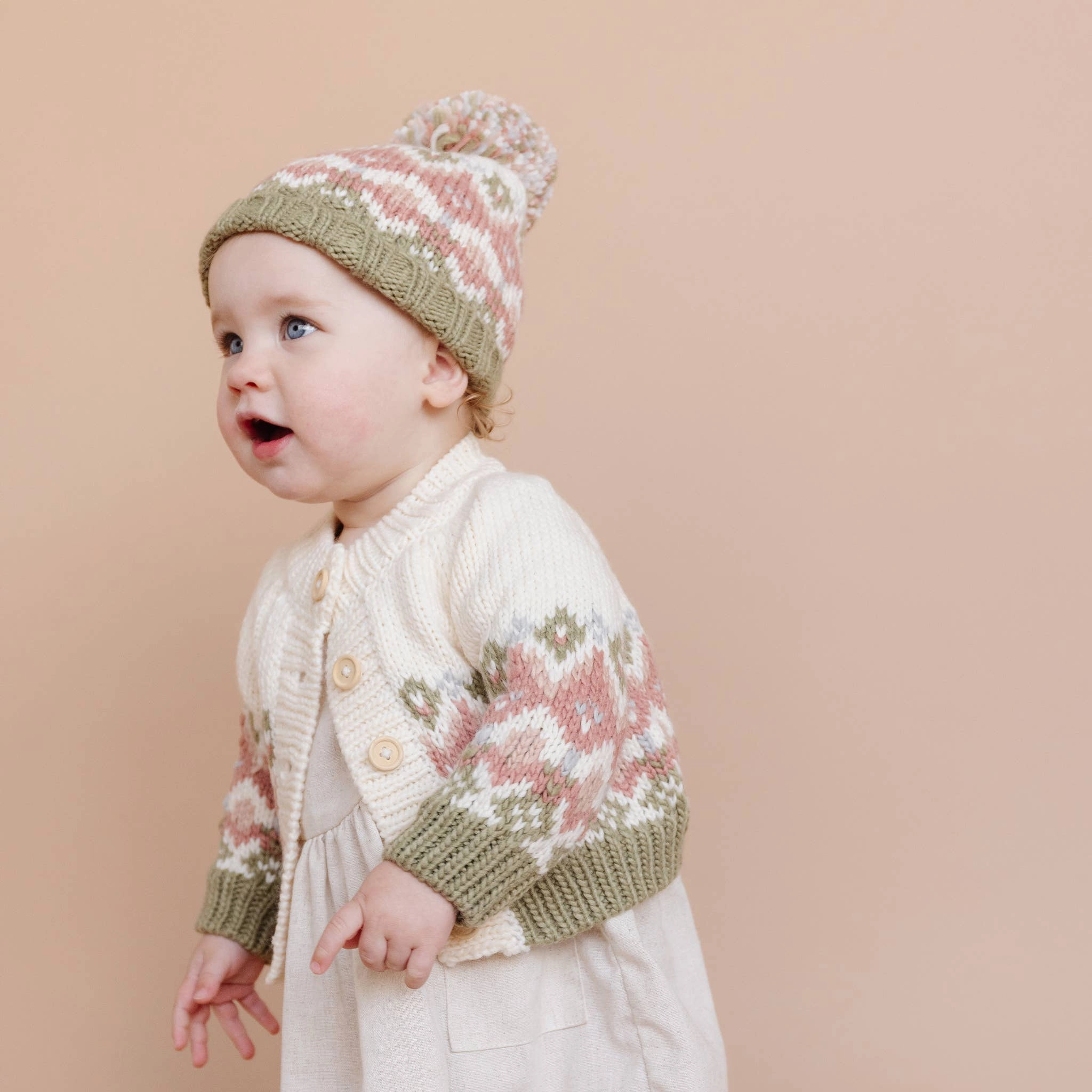 Fairisle Knit Cardigan, Pastel | Baby & Kids Sweater