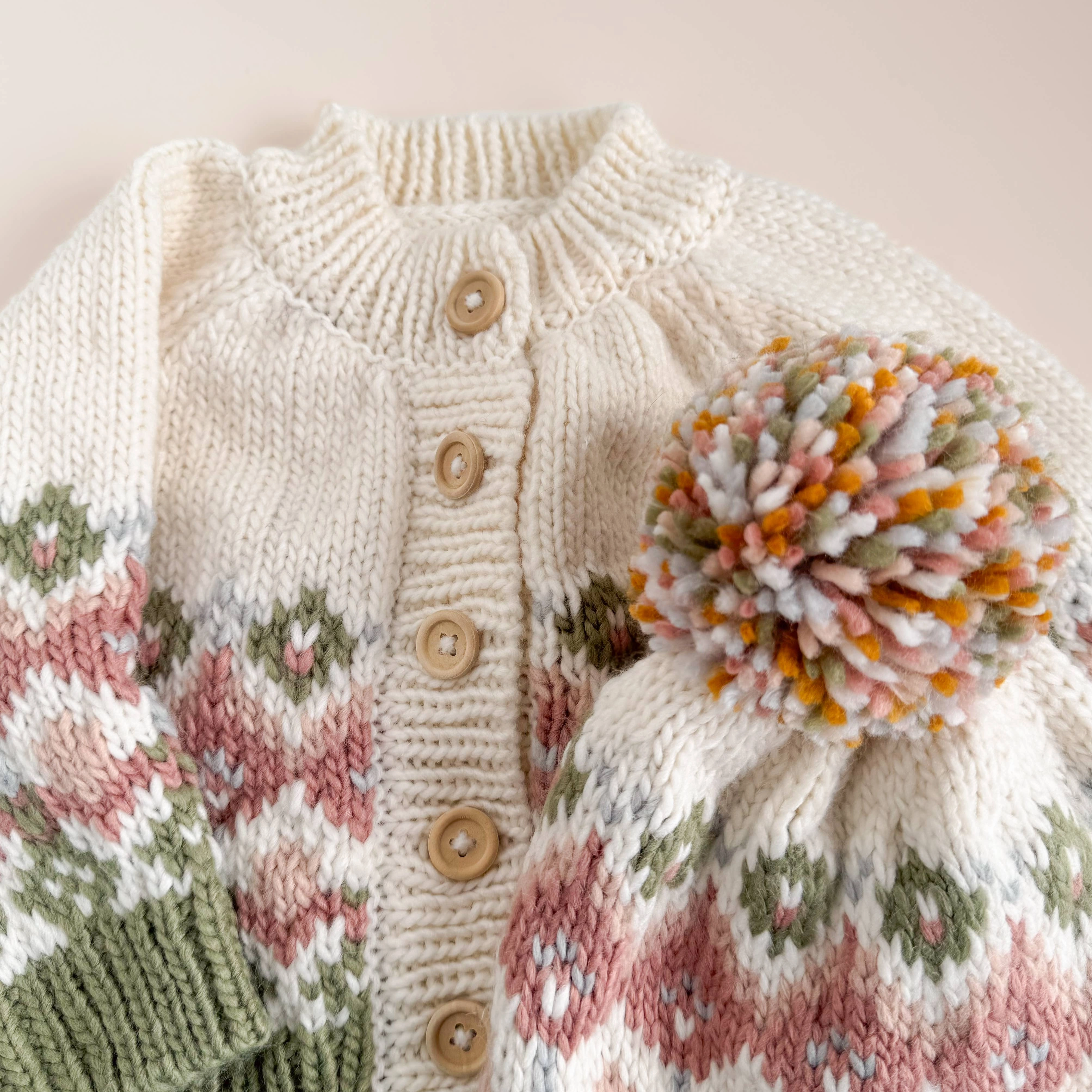 Fairisle Knit Cardigan, Pastel | Baby & Kids Sweater