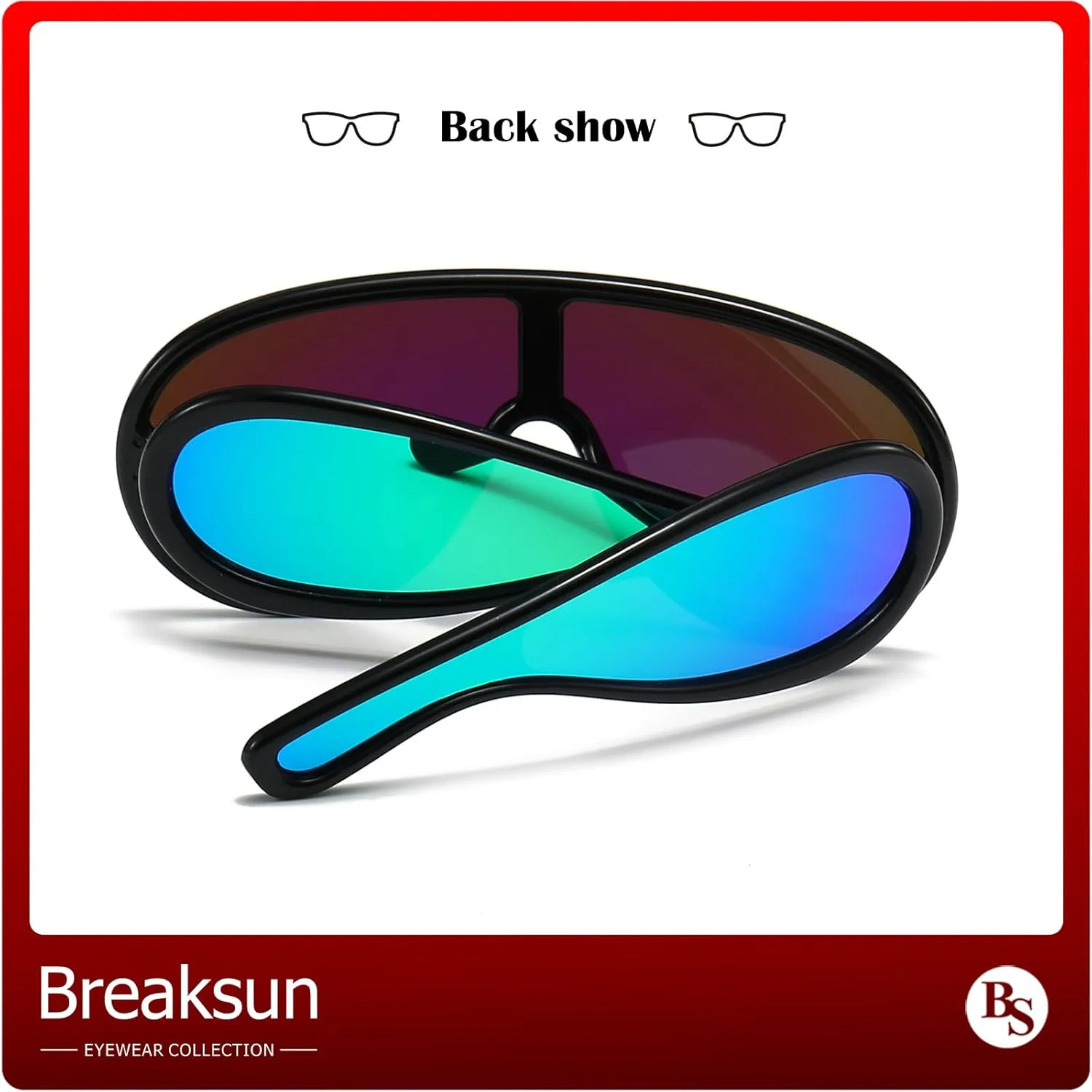 Fashion Wave Mask Sunglasses for Women Men Oversized Silver Mirrored Futuristic Shield Sun Glasses Designer Style