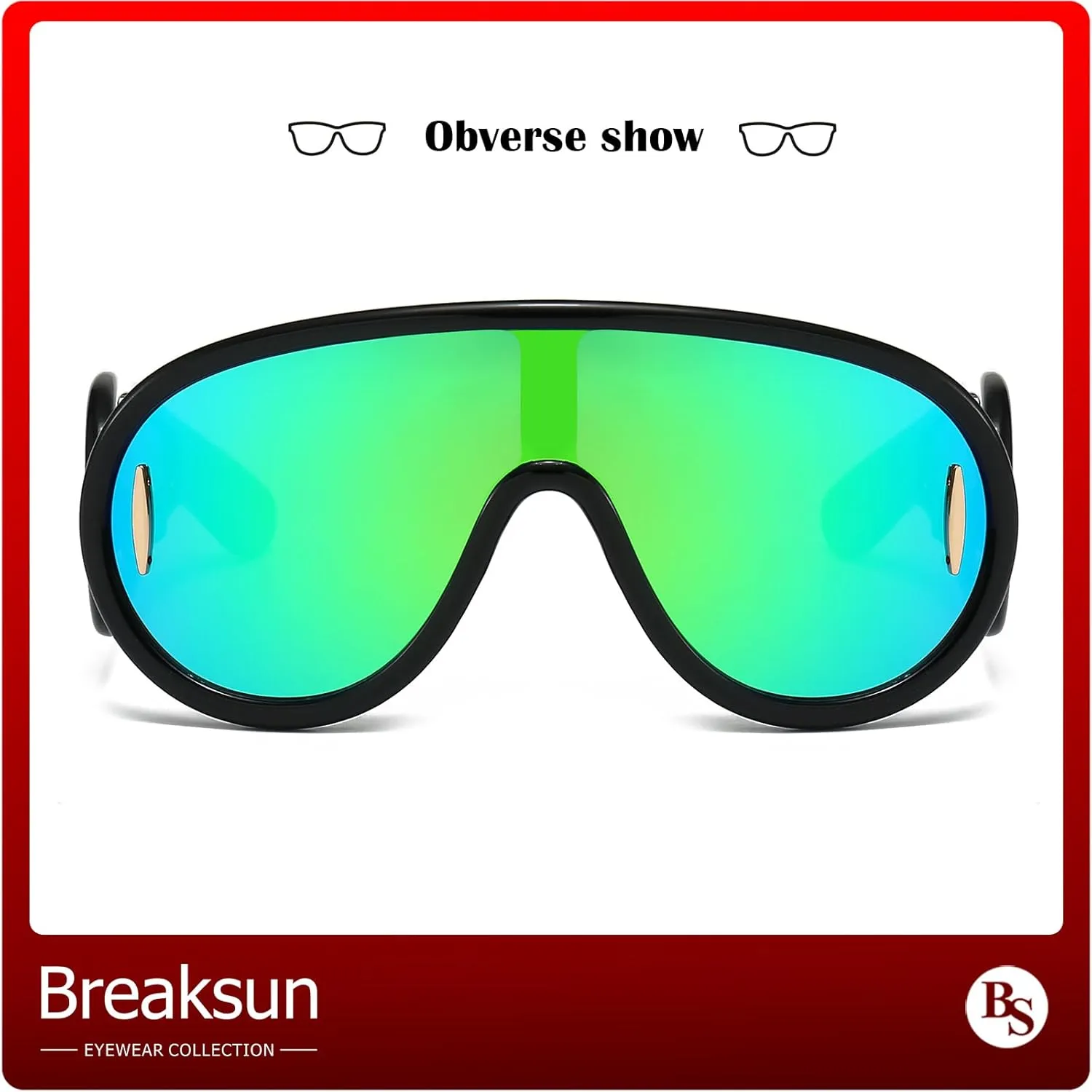 Fashion Wave Mask Sunglasses for Women Men Oversized Silver Mirrored Futuristic Shield Sun Glasses Designer Style