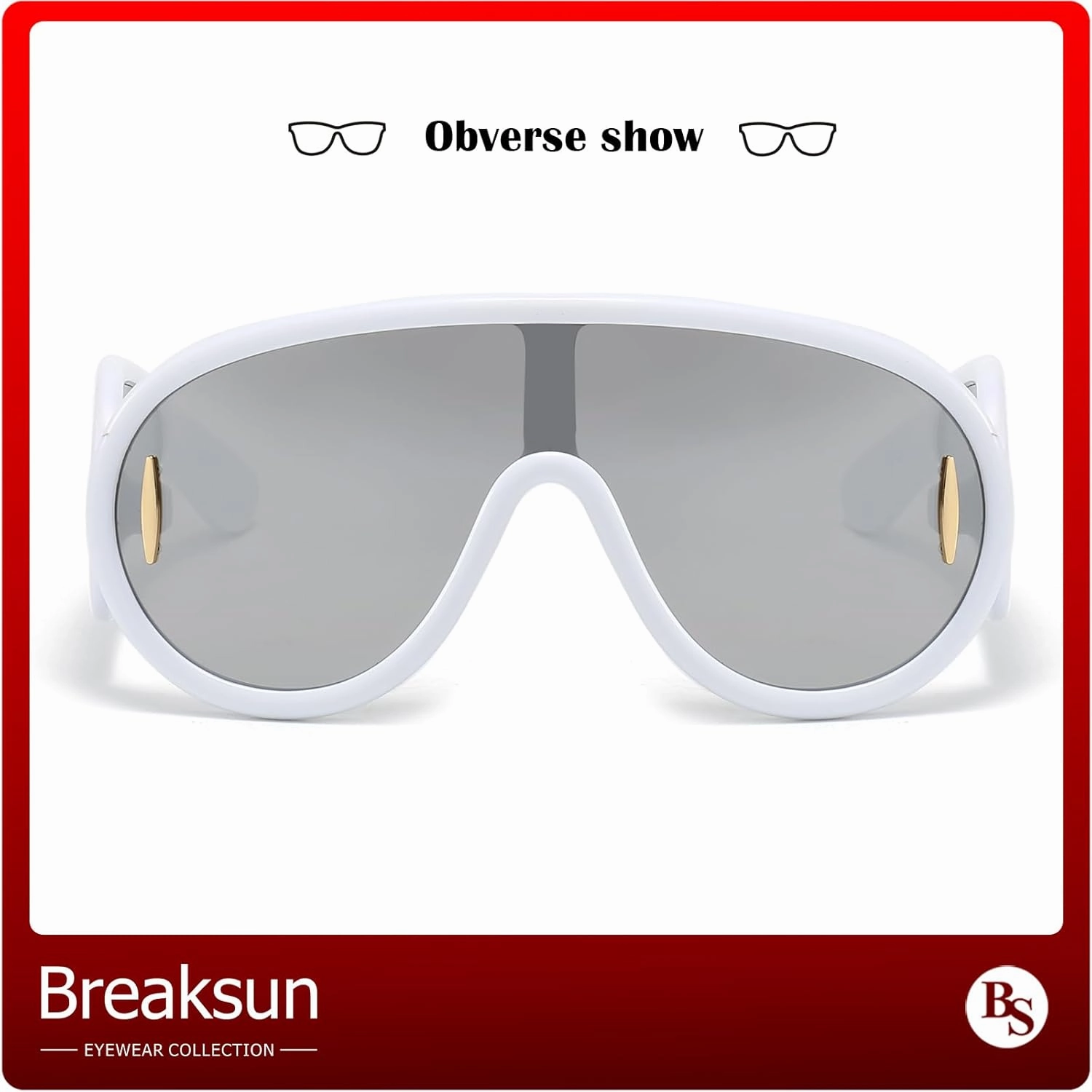 Fashion Wave Mask Sunglasses for Women Men Oversized Silver Mirrored Futuristic Shield Sun Glasses Designer Style