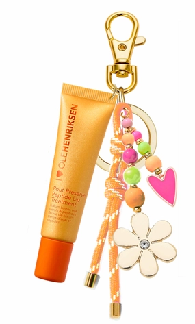 Flower Child Cluster Bag Charm in Orange & Shiny Gold