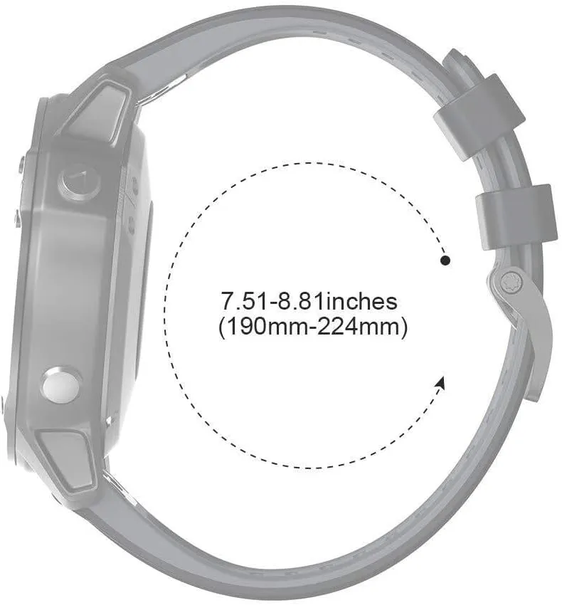 For Fenix 6X Watchbands Silicone Sport Watch Strap For Fenix 5X 5X PlusFenix 6X ProFenix 7X Fenix 3 Fenix 3 HR Tactix Descent MK1D2 Delta PXD2 Charlie Smart Watch Band
