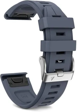 For Fenix 7S Plus Band Silicone Sport Watch Bands For Fenix 5S/Fenix 7S/Fenix 6S/Fenix 6S Pro/D2 Delta S Smart Watch Band Silver Buckle
