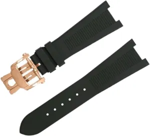 For Patek Philippe Strap For Nautilus Watchband 5711/5712 Original Interface Wristband Accessories FKM Fluororubber WatchBands Silver End Link