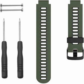 For Forerunner 235 Watch Bands Black Buckle Sport Silicone Watch Strap Replacement for Forerunner 230/220/235/620/630/735XT and Approach S20/S5/S6 Smart watch band