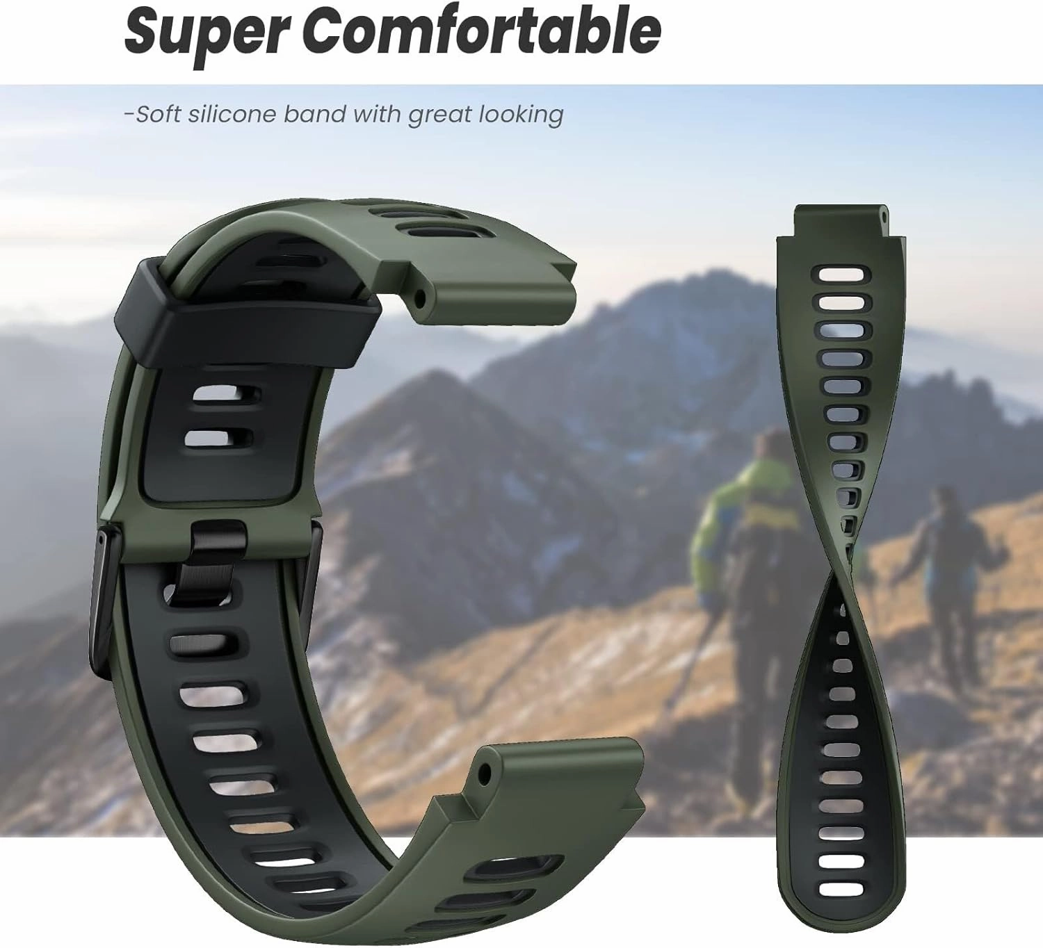 For Forerunner 630 Watch Bands Black Buckle Sport Silicone Watch Strap Replacement for Forerunner 230/220/235/620/630/735XT and Approach S20/S5/S6 Smart watch band