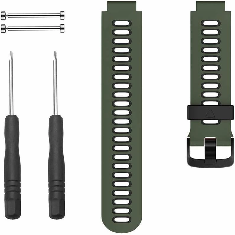 For Forerunner 630 Watch Bands Black Buckle Sport Silicone Watch Strap Replacement for Forerunner 230/220/235/620/630/735XT and Approach S20/S5/S6 Smart watch band