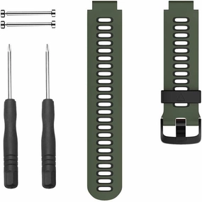 For Forerunner 630 Watch Bands Black Buckle Sport Silicone Watch Strap Replacement for Forerunner 230/220/235/620/630/735XT and Approach S20/S5/S6 Smart watch band