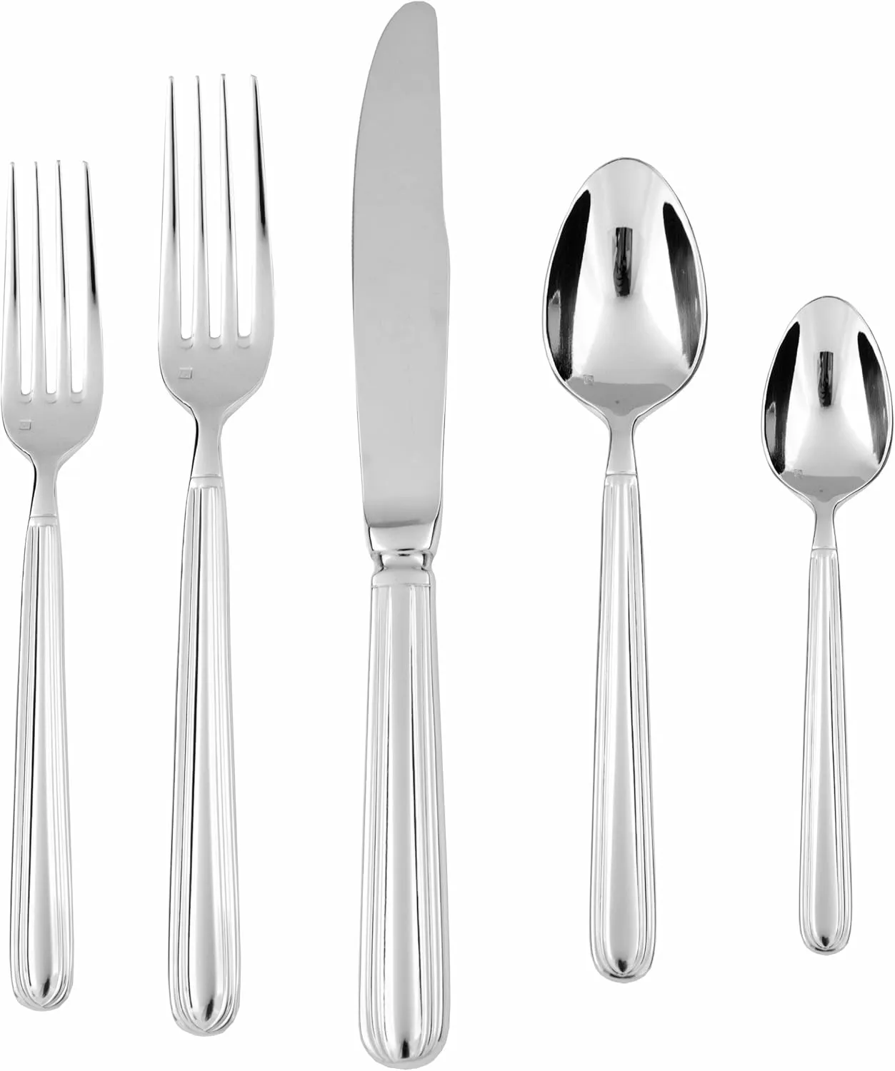 Fortessa Metropolitan 18/10 Stainless Steel Flatware Espresso Spoon, Set of 12,Silver