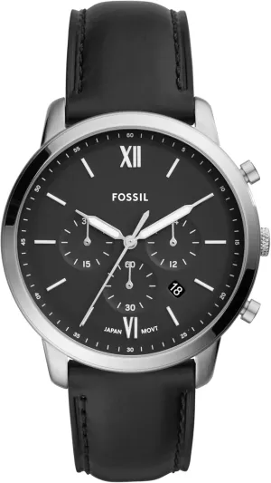Fossil Men's Neutra Quartz Stainless Steel and Leather Chronograph Watch