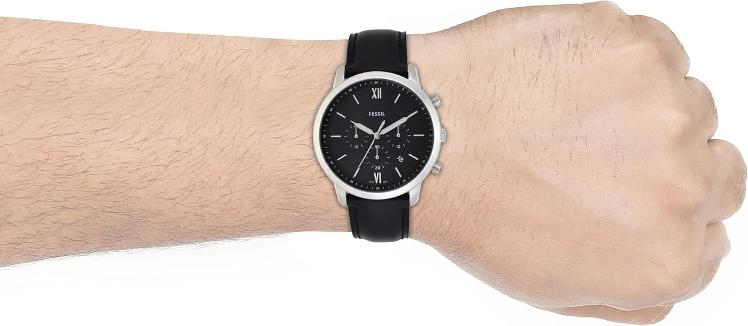 Fossil Men's Neutra Quartz Stainless Steel and Leather Chronograph Watch