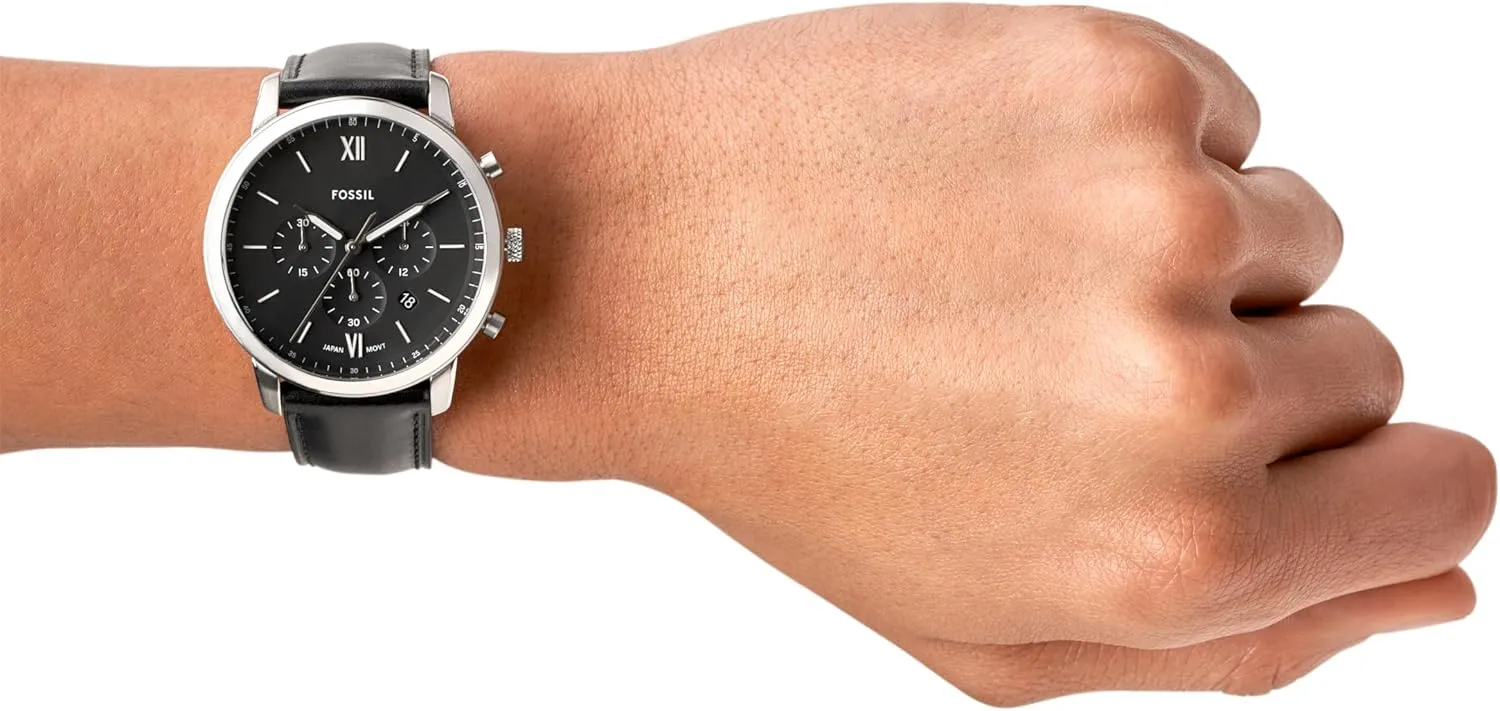 Fossil Men's Neutra Quartz Stainless Steel and Leather Chronograph Watch