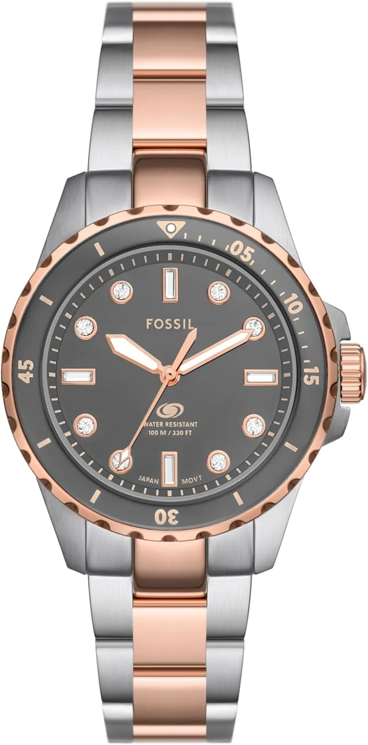 Fossil Women's Blue Dive Quartz Stainless Steel Three-Hand Watch
