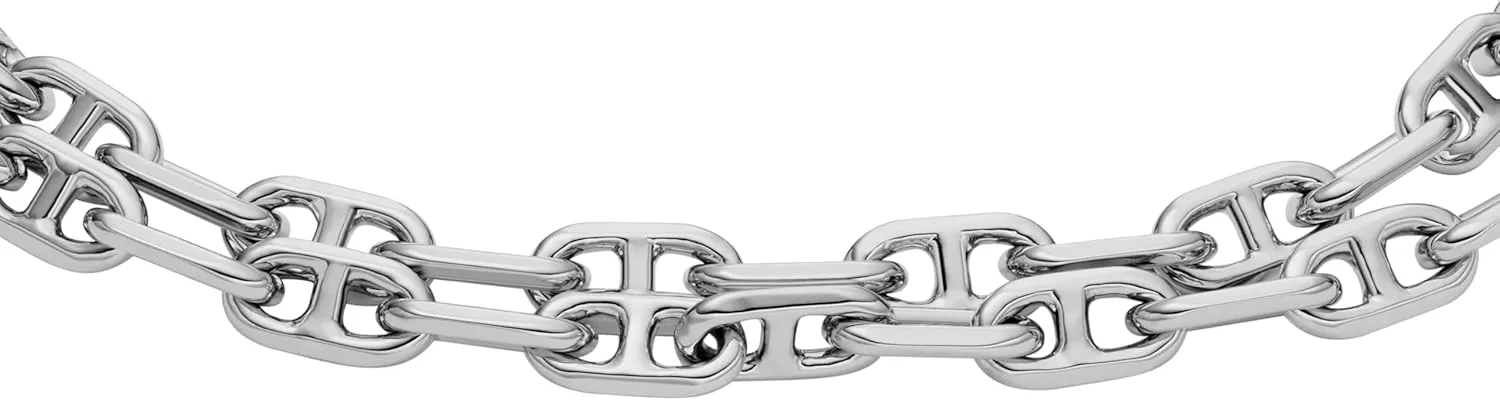 Fossil Women's Sterling Silver or Silver-Tone Stainless Steel Chain Bracelet for Women