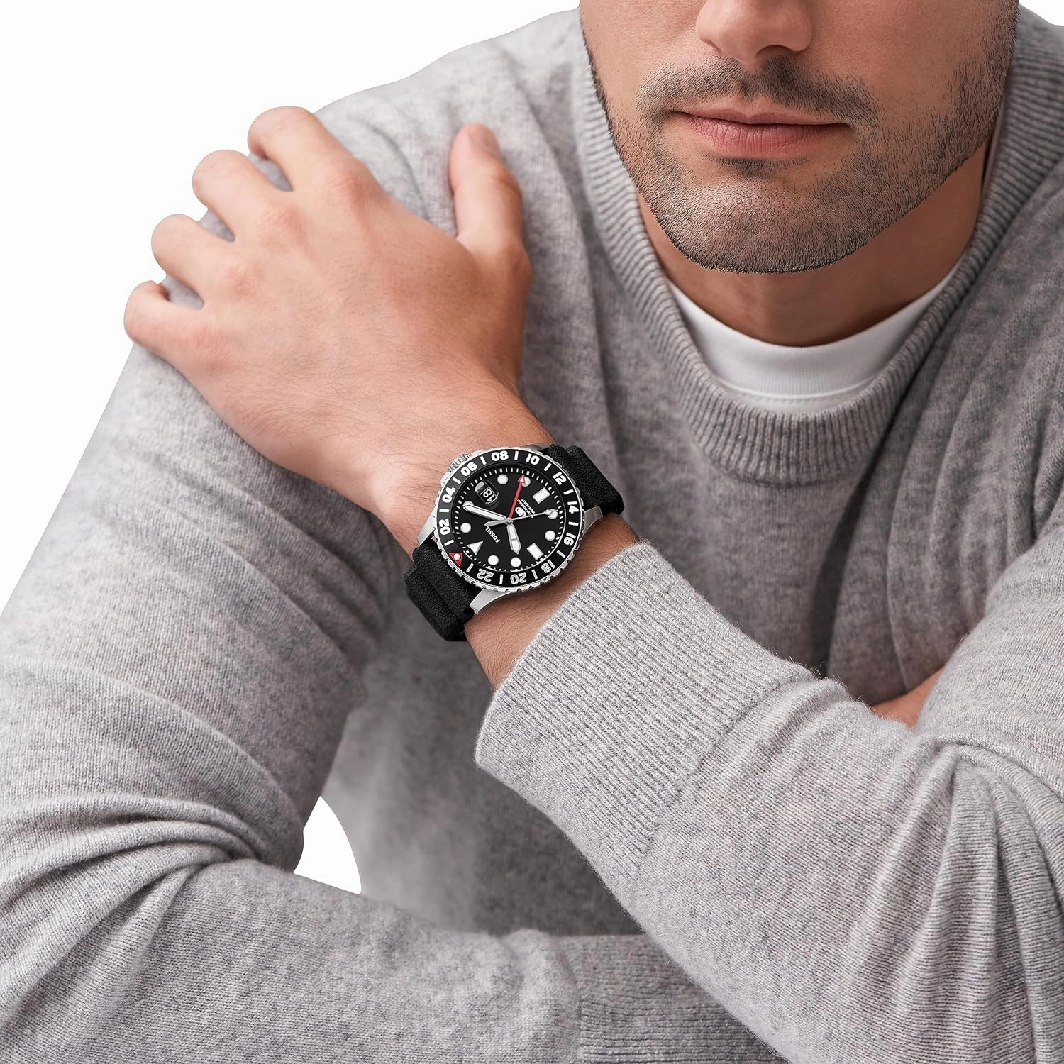 Fossil Men's Blue Quartz Stainless Steel Three-Hand Watch
