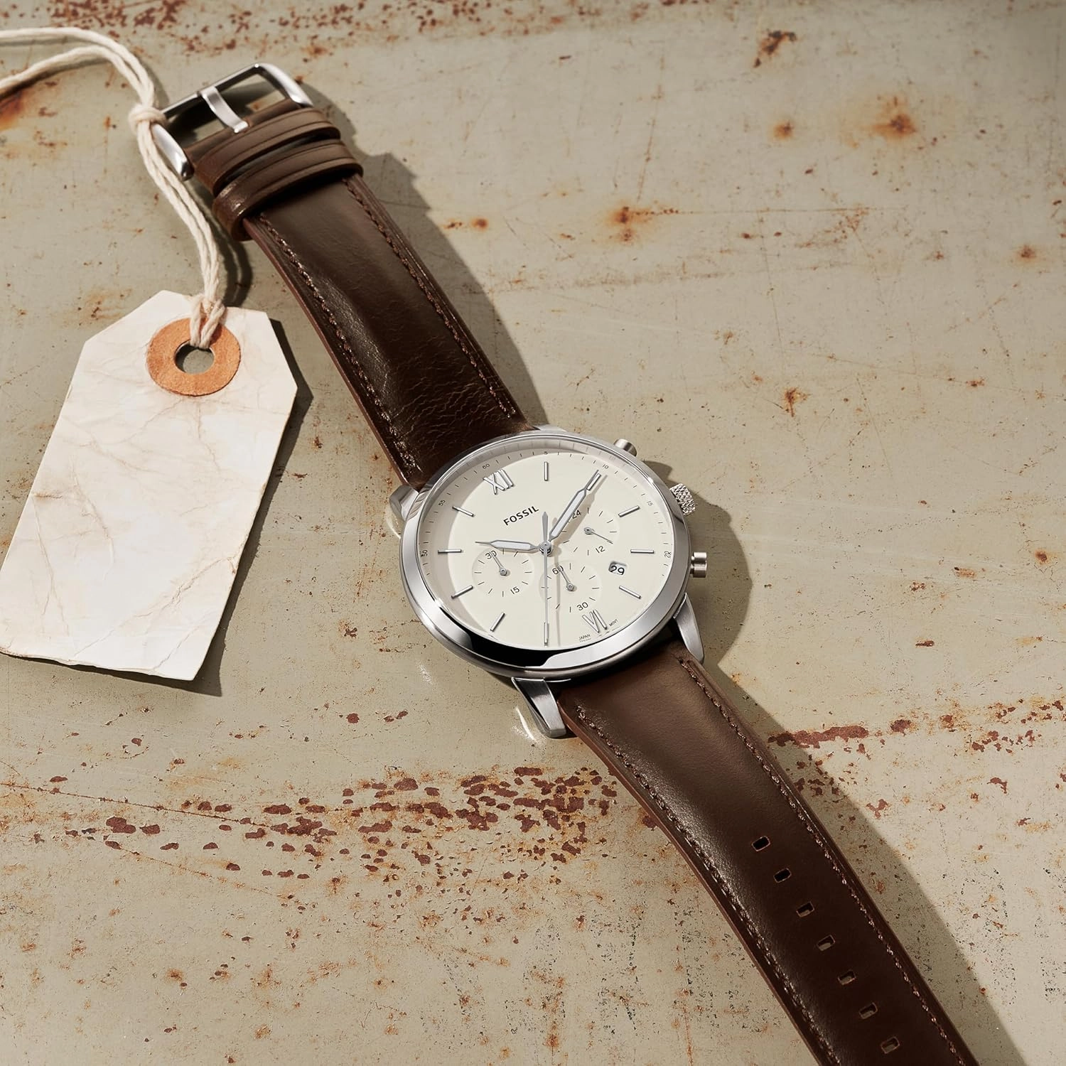 Fossil Men's Neutra Quartz Stainless Steel and Leather Chronograph Watch