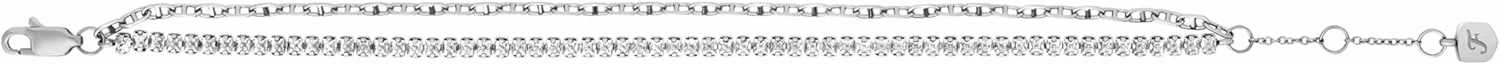 Fossil Women's Sterling Silver or Silver-Tone Stainless Steel Chain Bracelet for Women