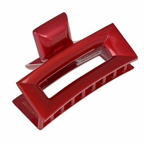 France Luxe Tammy Claw Hair clip for women, Red strong hair clip for thick hair, acetate and metal spring